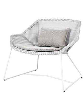 Cane-line Breeze Loungestol Hvid Focus Light Grey  : Erling Christensen Møbler
