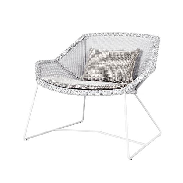 Cane-line Breeze Loungestol Hvid Focus Light Grey  : Erling Christensen Møbler