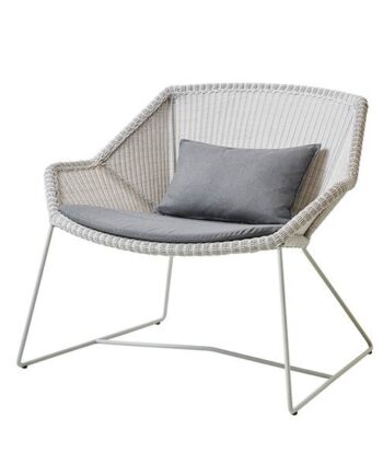 Cane-line Breeze Loungestol Hvid Natté Grey  : Erling Christensen Møbler