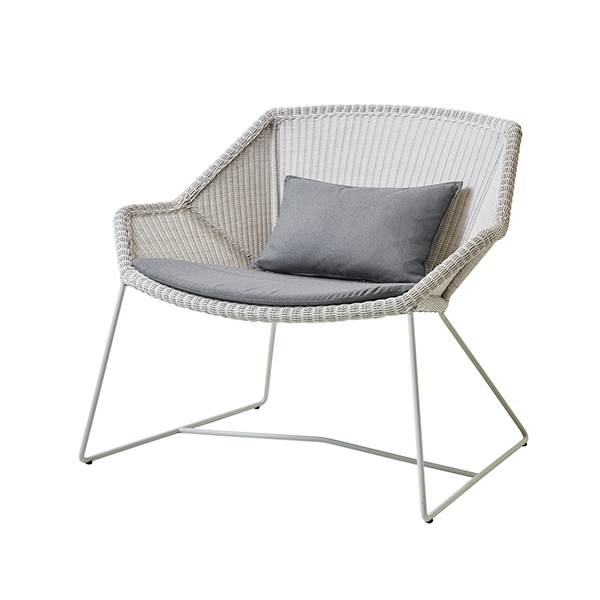 Cane-line Breeze Loungestol Hvid Natté Grey  : Erling Christensen Møbler