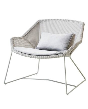 Cane-line Breeze Loungestol Hvid Natté Light Grey  : Erling Christensen Møbler