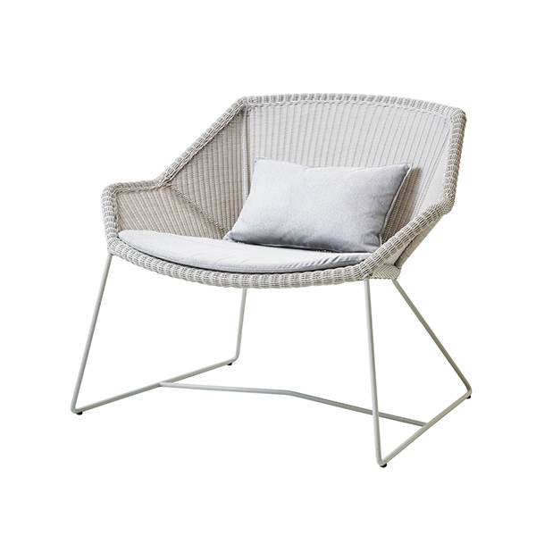 Cane-line Breeze Loungestol Hvid Natté Light Grey  : Erling Christensen Møbler