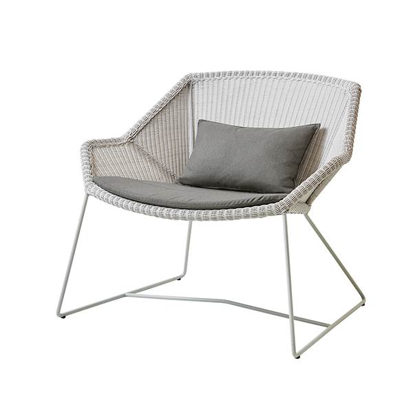 Cane-line Breeze Loungestol Hvid Natté Taupe  : Erling Christensen Møbler