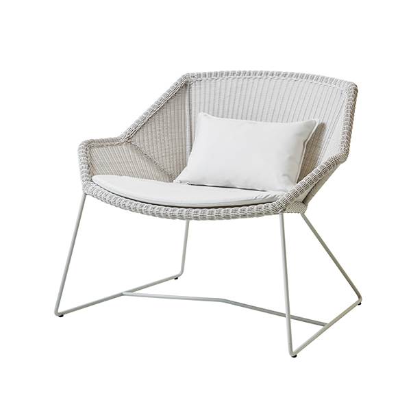 Cane-line Breeze Loungestol Hvid Natté White  : Erling Christensen Møbler
