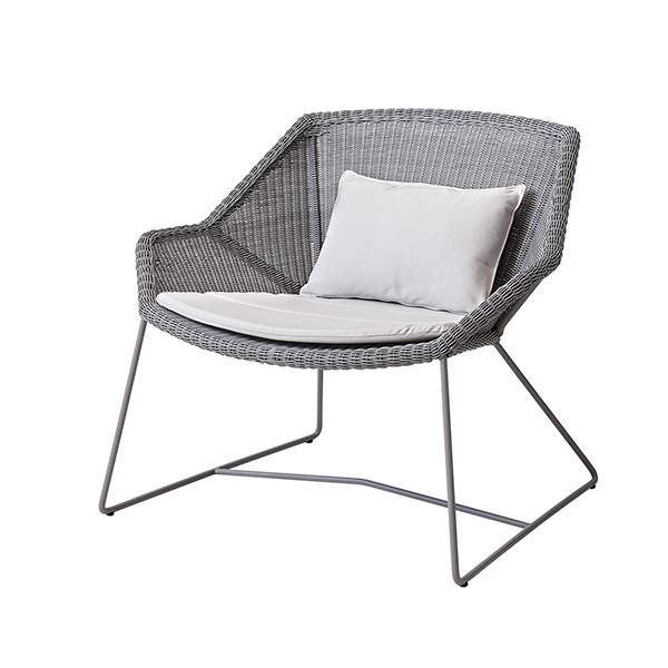 Cane-line Breeze Loungestol Lysegrå Natté White  : Erling Christensen Møbler