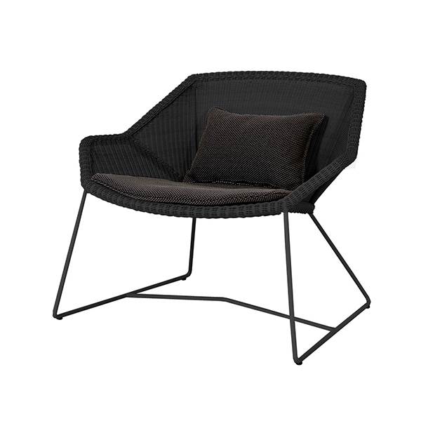 Cane-line Breeze Loungestol Sort Focus Dark Grey  : Erling Christensen Møbler