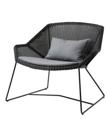 Cane-line Breeze Loungestol Sort Natté Grey  : Erling Christensen Møbler