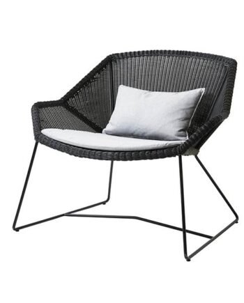 Cane-line Breeze Loungestol Sort Natté Light Grey  : Erling Christensen Møbler