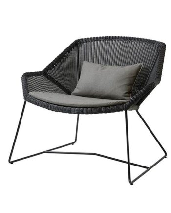 Cane-line Breeze Loungestol Sort Natté Taupe  : Erling Christensen Møbler