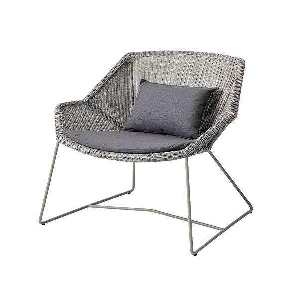 Cane-line Breeze Loungestol Taupe Natté Grey  : Erling Christensen Møbler