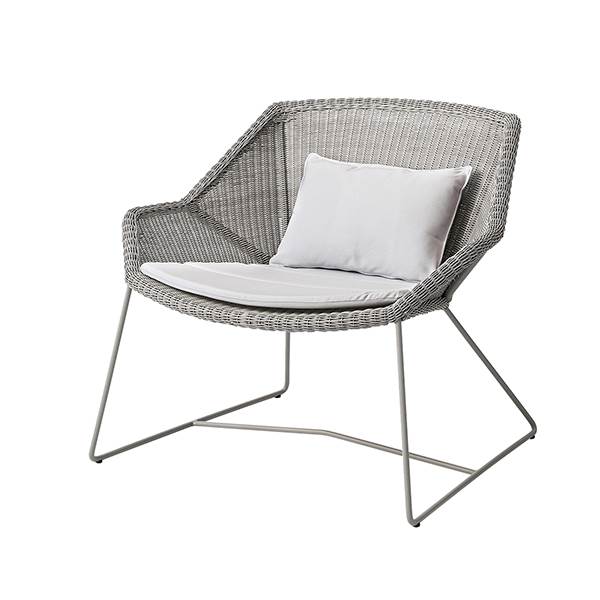 Cane-line Breeze Loungestol Taupe Natté White  : Erling Christensen Møbler