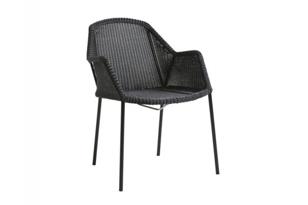 Cane-line Breeze Stabelstol   Armlæn Black