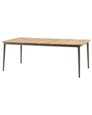 Cane-line Core Havebord 210x90 Cm Stel: Taupe Bordplade: Teak Taupe  Aluminium  : Erling Christensen Møbler