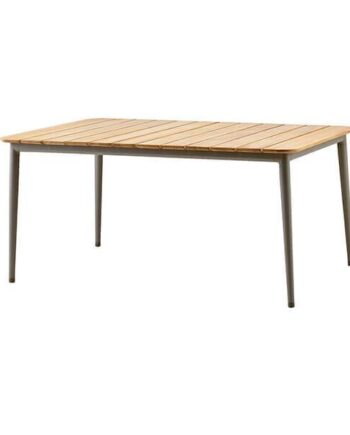 Cane-line Core Havebord 160x90 Cm Teak Stel: Taupe Taupe  Aluminium  : Erling Christensen Møbler
