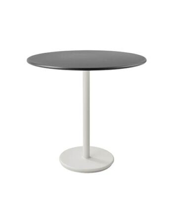 Cane-line Go Cafébord ø80 Cm Sand   Lavagrå Aluminium  Lava Grå : Erling Christensen Møbler