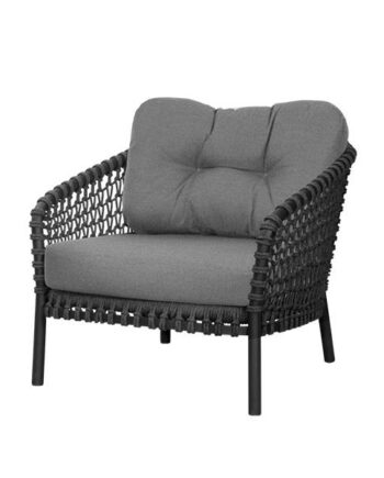 Cane-line Ocean Large Lounge Stol Soft Rope Dark Grey   Airtouch  : Erling Christensen Møbler