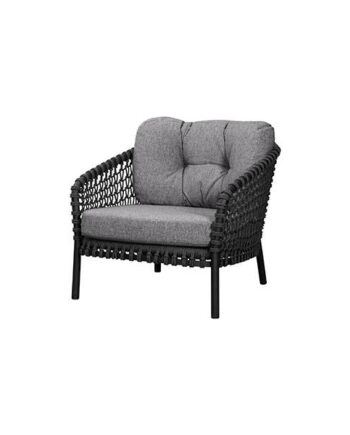Cane-line Ocean Large Lounge Stol Soft Rope Dark Grey   Dark Grey  : Erling Christensen Møbler
