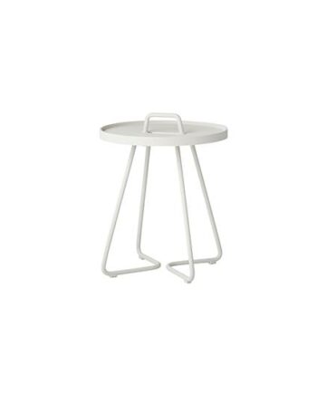 Cane-line On-the-move Sidebord Mini Hvid Hvid  Aluminium  : Erling Christensen Møbler
