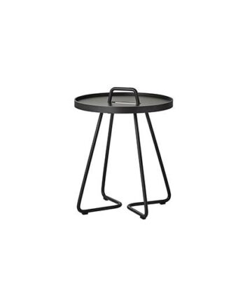 Cane-line On-the-move Sidebord Mini Sort Sort  Aluminium  : Erling Christensen Møbler