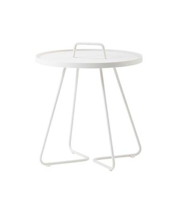 Cane-line On-the-move Sidebord Stor Hvid Aluminium  Hvid : Erling Christensen Møbler