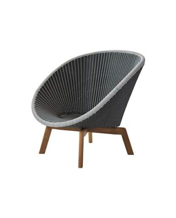 Cane-line Peacock Loungestol Grå    Hynder  : Erling Christensen Møbler
