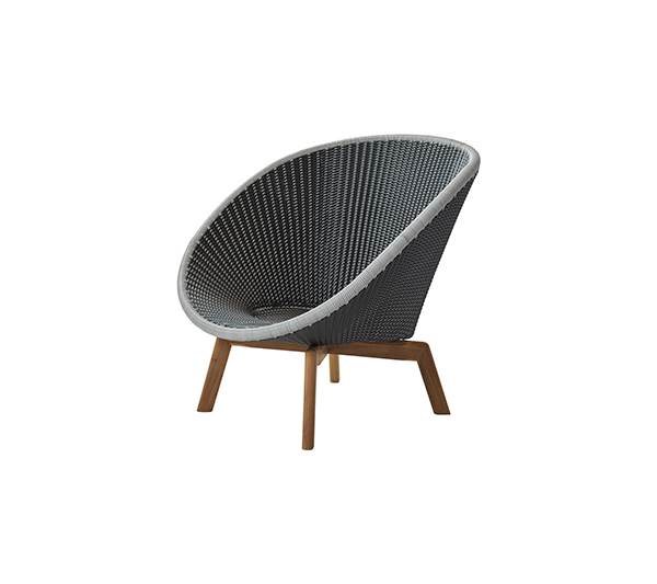 Cane-line Peacock Loungestol Grå    Hynder  : Erling Christensen Møbler