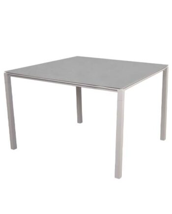 Cane-line Pure Havebord 100x100 Cm Betongrå Bordplade  Stel: Sand Concrete Grey  Keramisk  : Erling Christensen Møbler