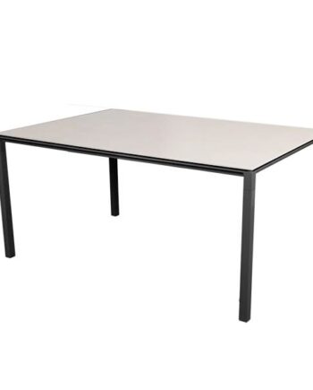 Cane-line Pure Havebord 150   90 Cm Stel   Lava Grå Bordplade   Toscana Sand Lava Grå  Aluminium  : Erling Christensen Møbler