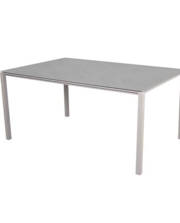Cane-line Pure Havebord 150   90 Cm Stel   Sand Bordplade   Betongrå Concrete Grey  Keramisk  : Erling Christensen Møbler