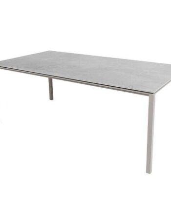 Cane-line Pure Havebord 200x100 Cm Stel   Taupe Bordplade   Fossil Grå Fossil Grey  Keramisk  : Erling Christensen Møbler
