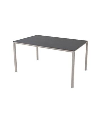 Cane-line Pure Havebord 150   90 Cm Stel   Taupe  Bordplade   Nero Sort Nero Black  Keramisk  : Erling Christensen Møbler