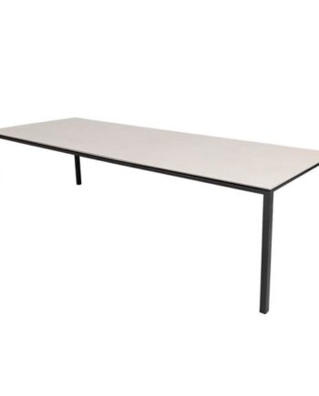 Cane-line Pure Havebord 280x100 Cm Stel: Lava Grå Bordplade: Toscana Sand Lava Grå  Aluminium  : Erling Christensen Møbler