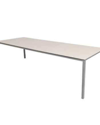 Cane-line Pure Havebord 280x100 Cm Stel: Lysegrå Bordplade: Toscana Sand Lysegrå  Aluminium  : Erling Christensen Møbler