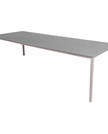 Cane-line Pure Havebord 280x100 Cm Stel: Taupe Bordplade: Basaltgrå Basalt  Keramisk  : Erling Christensen Møbler