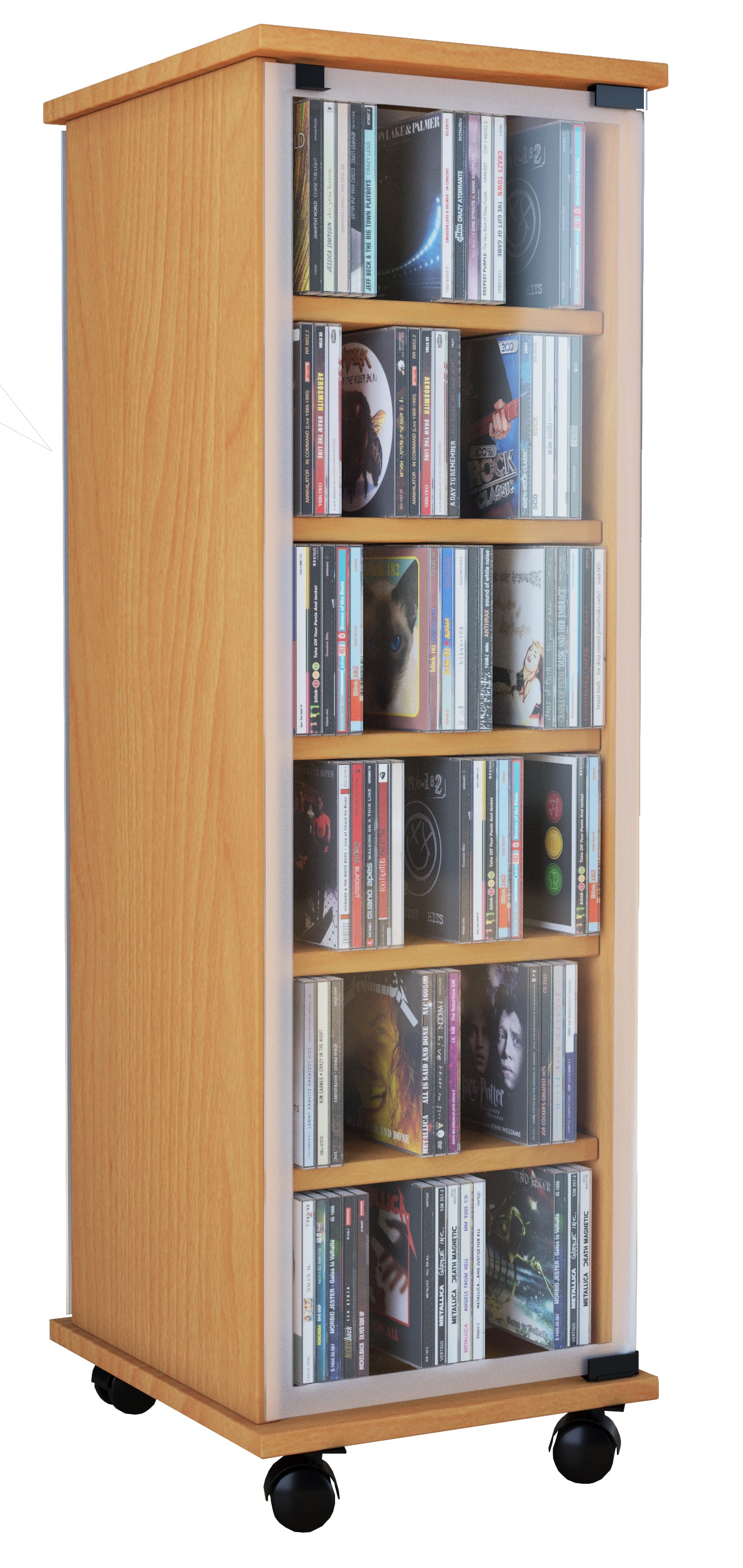 Cd Dvd Reol Til 150 Cd Er  Naturfarvet