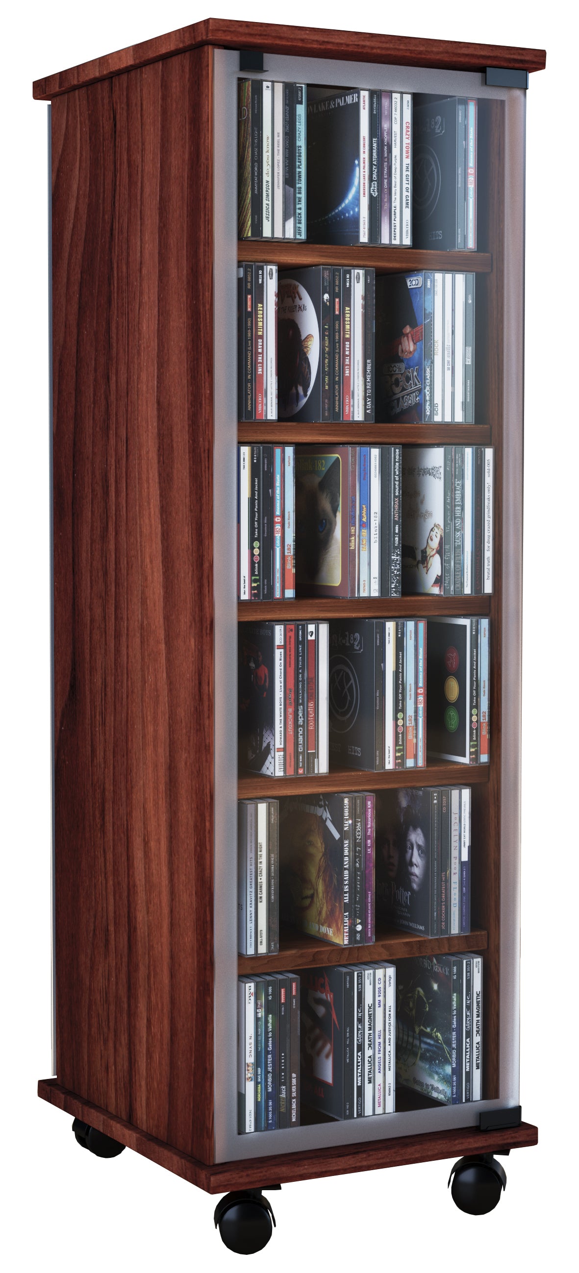 Cd Dvd-tårn Til 150 Cd Er     97   Cm      31 Cm      35 Cm  Valnøddebrun