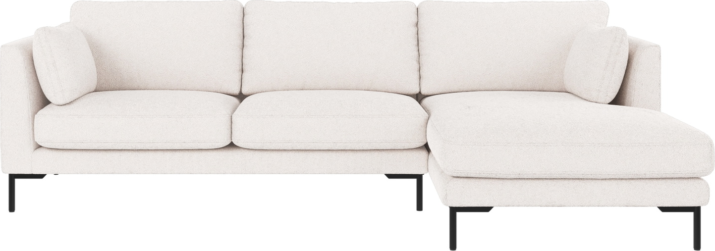 Chaiselongsofa Rowico Corwin Alice 101 Hvid Sort Højrevendt 270ã 160ã 83 Cm