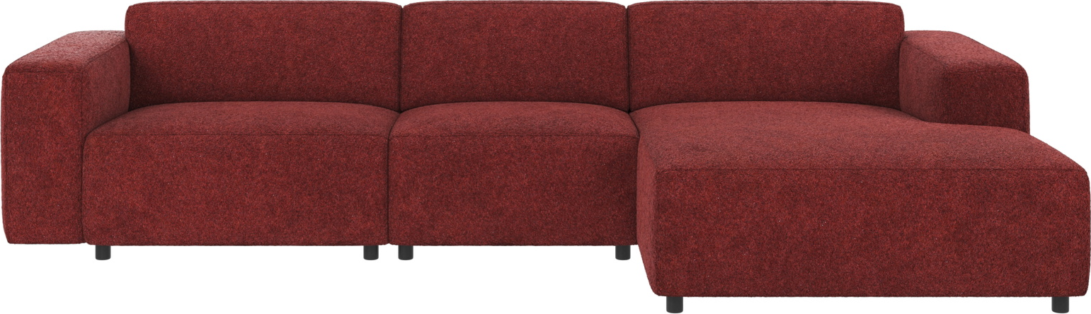 Chaiselongsofa Rowico Willard Modulopbygget Højrevendt Rød Anna Polyester