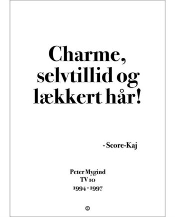 Citatplakat  Quot Charme  Selvtillid Og Lækkert Hår Quot  Plakat 30x42 Cm  : Erling Christensen Møbler