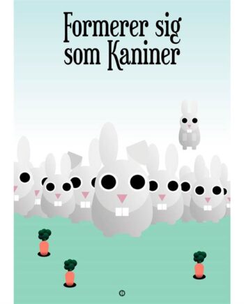 Citatplakat  Quot Formerer Sig Som Kaniner Quot  Plakat  : Erling Christensen Møbler