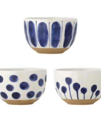 Creative Collection Linora Skål Blå Stentøj  Sæt Af