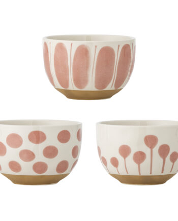 Creative Collection Linora Skål  Rosa Stentøj  D12 5xh8   Sæt Af