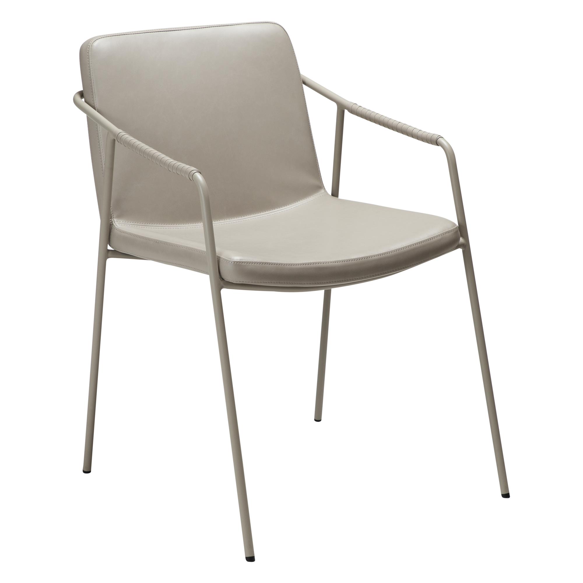 Dan-form Boto Spisebordsstol     Armlæn Cashmere Kunstlæder Og Cashmere Metal