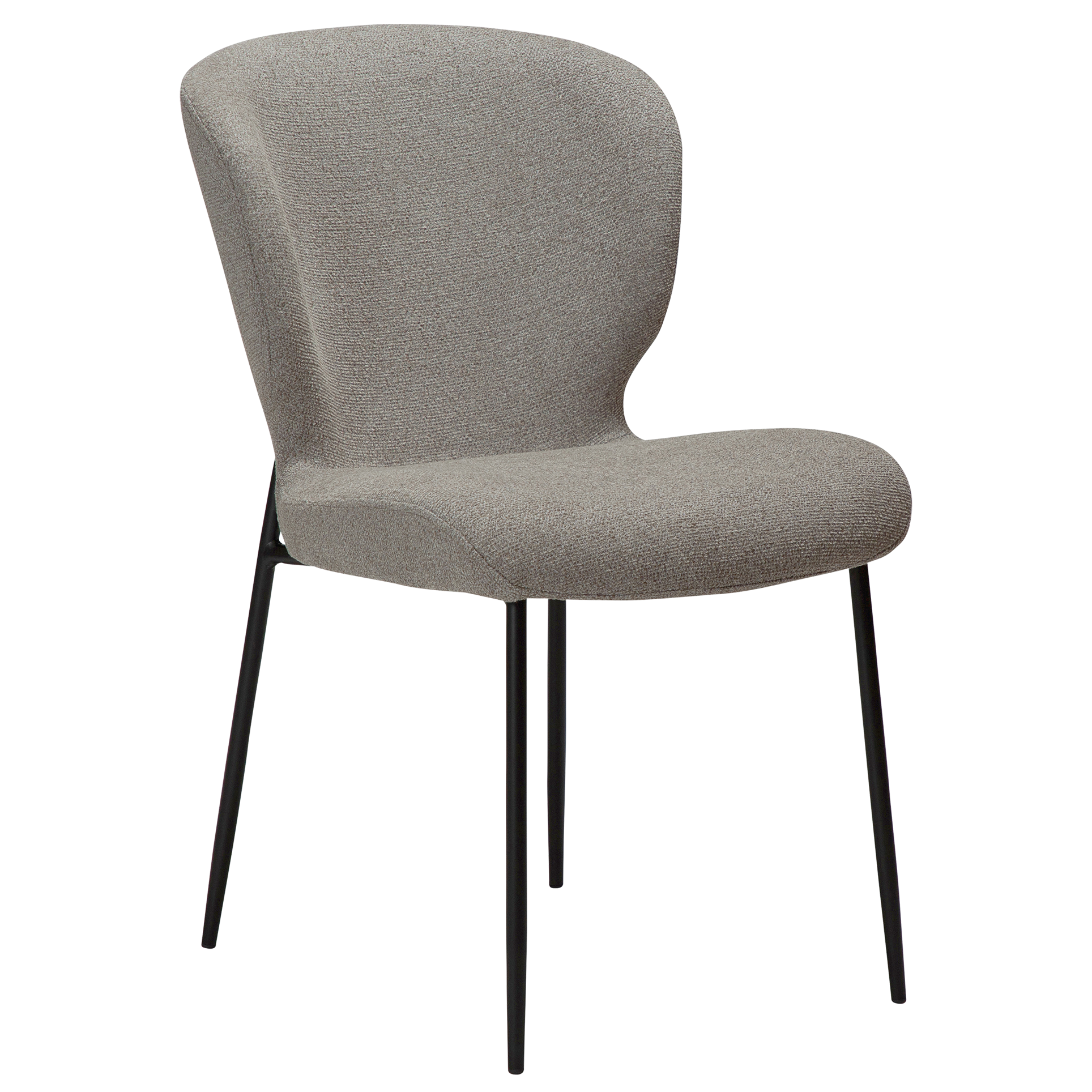 Dan-form Glory Spisebordsstol Pebble Earth Bouclé Stof Og Sort Metal