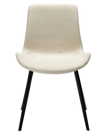 Dan-form Hype Spisebordsstol Beige Bouclé Stof Og Sort Stål