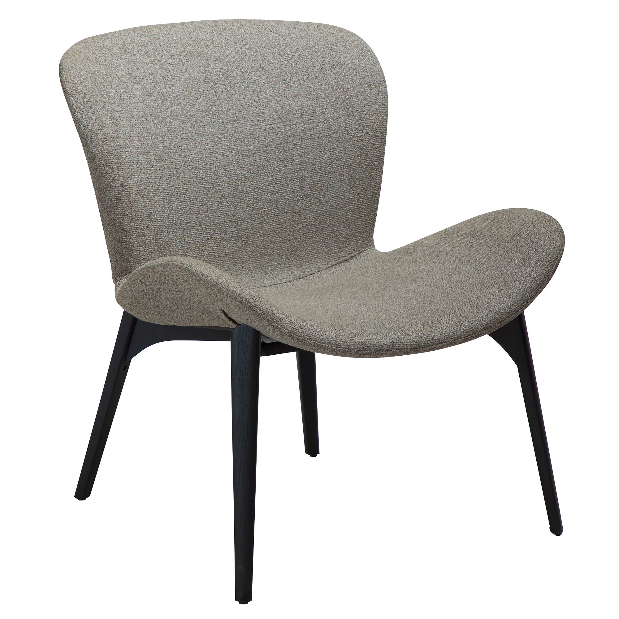 Dan-form Paragon Loungestol Pebble Earth Bouclé Stof Og Sort Ask