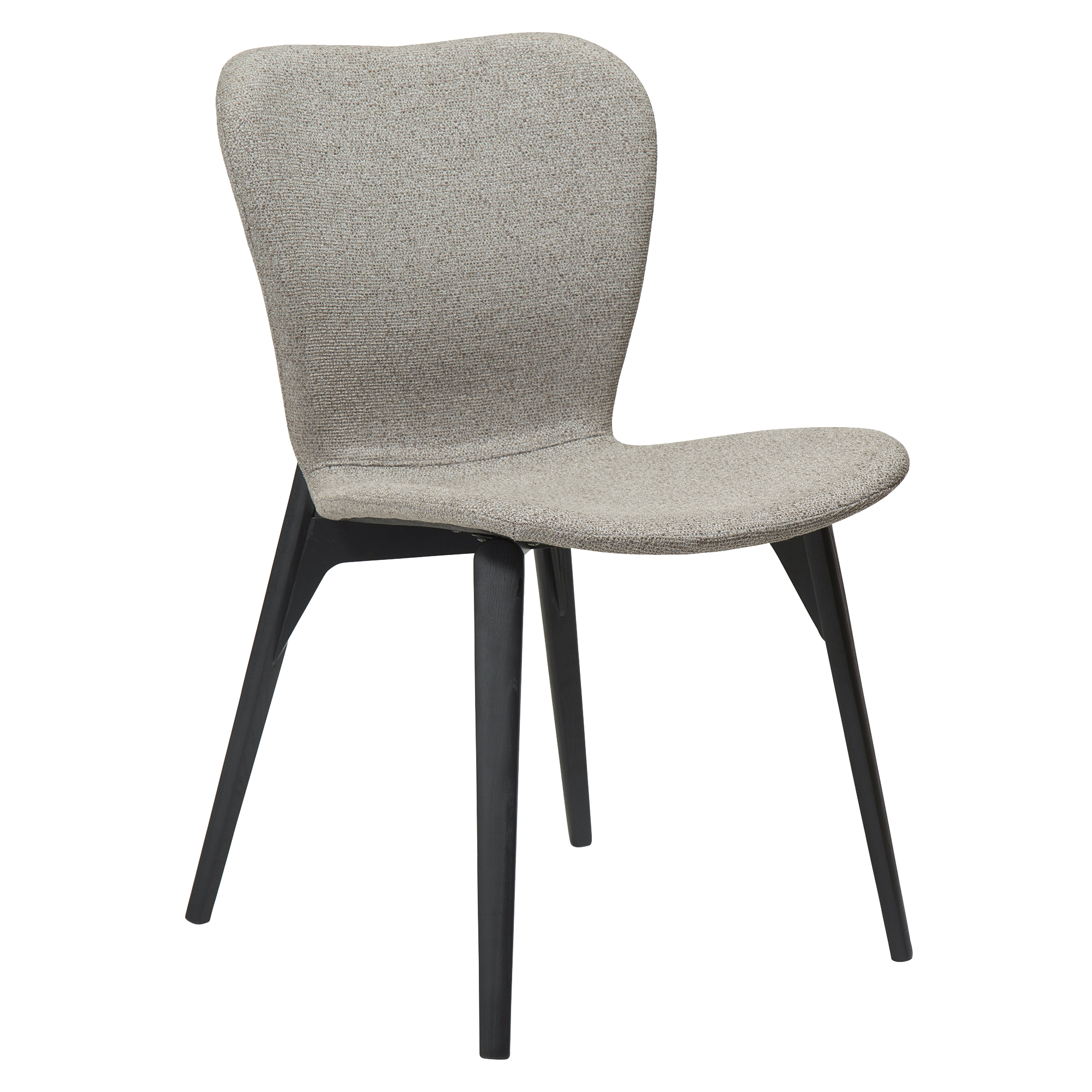 Dan-form Paragon Spisebordsstol Pebble Earth Bouclé Stof Og Sort Ask