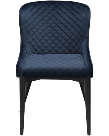 Dan-form Vetro Lænestol Blå Velour Og Sort Egetræ