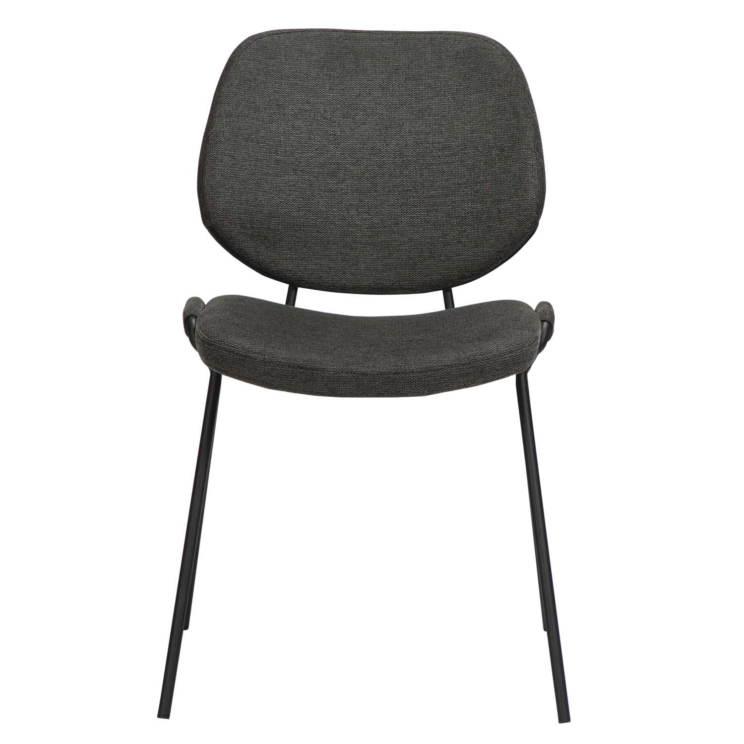 Dan-form Yeet Spisebordsstol Sort Stof Og Sort Stål