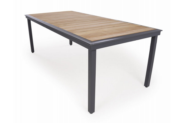 Daneline Eva Teak Havebord 102x219 Cm Grå